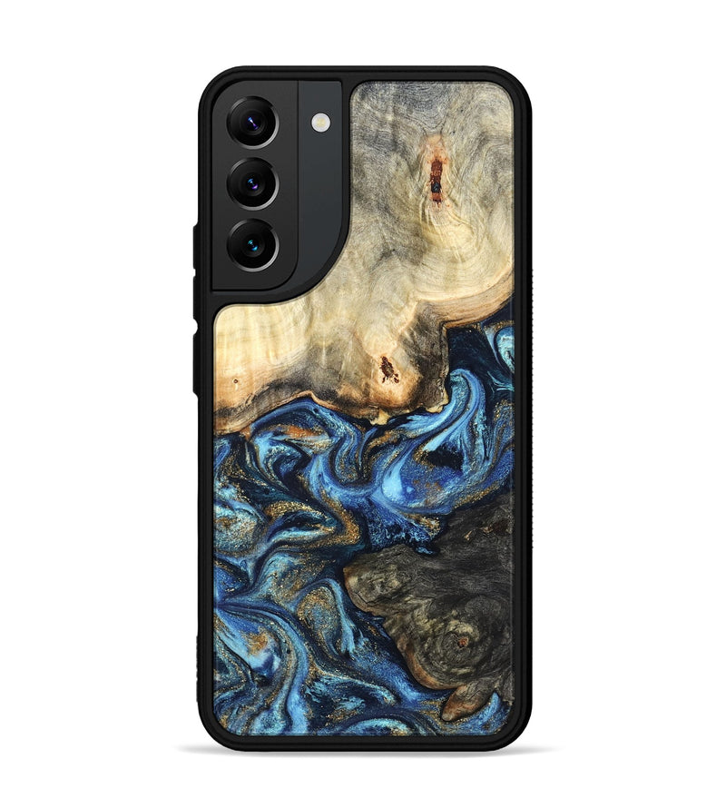 Galaxy S22 Plus Wood Phone Case - Lonnie (Teal & Gold, 820764)