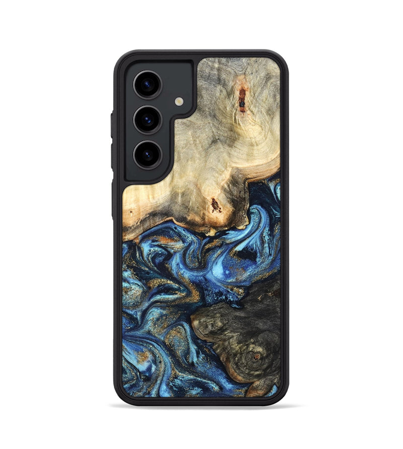 Galaxy S24 Wood Phone Case - Lonnie (Teal & Gold, 820764)