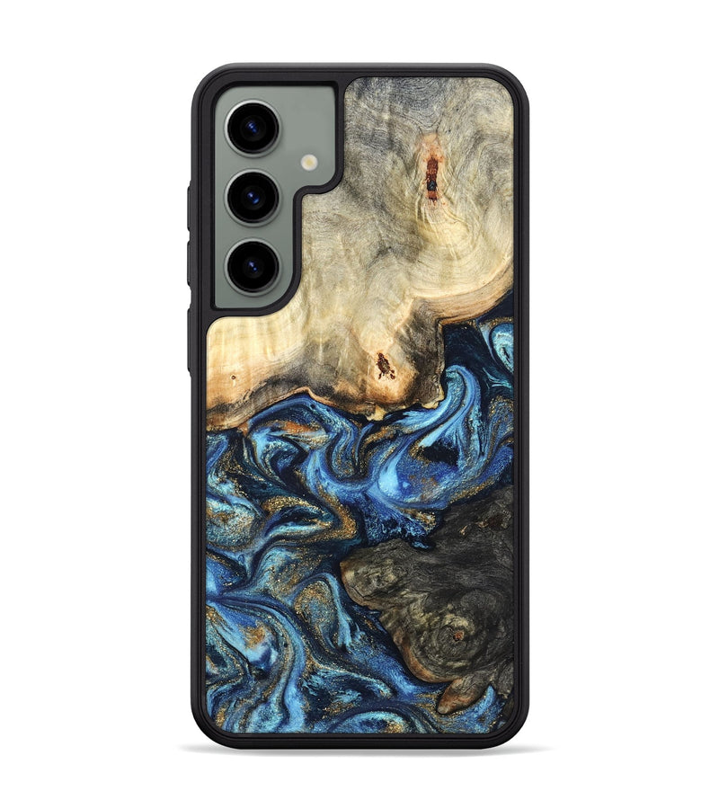 Galaxy S24 Plus Wood Phone Case - Lonnie (Teal & Gold, 820764)
