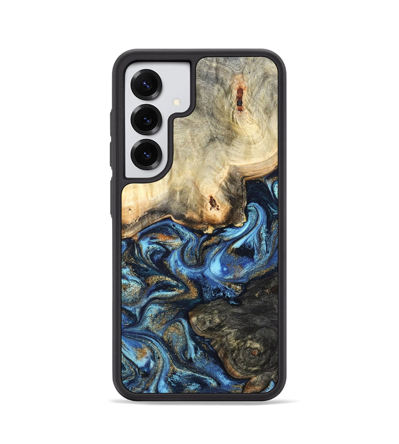 Galaxy S25 Wood Phone Case - Lonnie (Teal & Gold, 820764)