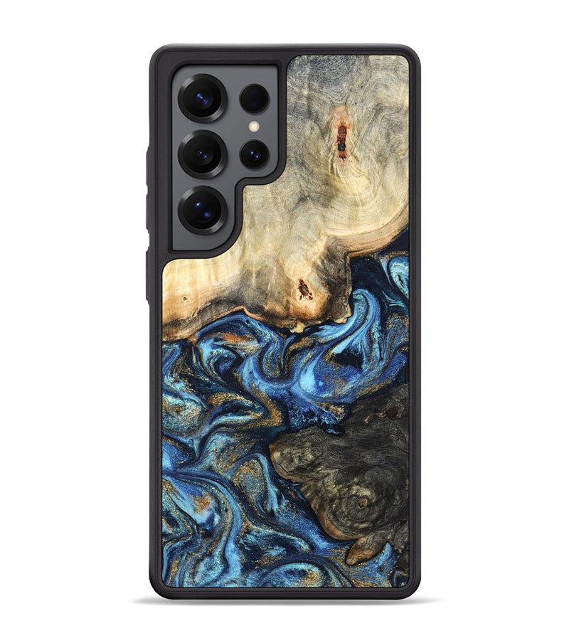 Galaxy S25 Ultra Wood Phone Case - Lonnie (Teal & Gold, 820764)