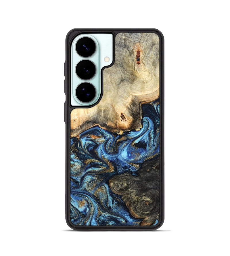 Galaxy S26 Wood Phone Case - Lonnie (Teal & Gold, 820764)