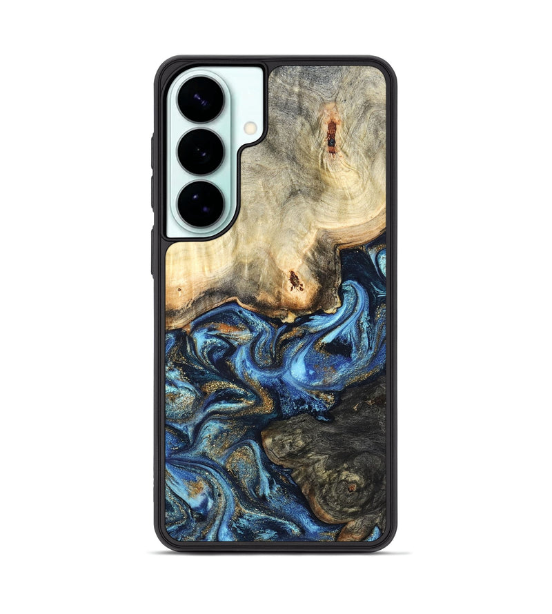 Galaxy S26 Plus Wood Phone Case - Lonnie (Teal & Gold, 820764)