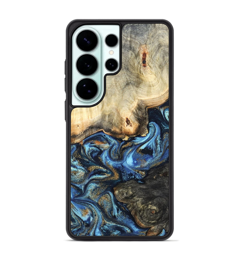 Galaxy S26 Ultra Wood Phone Case - Lonnie (Teal & Gold, 820764)
