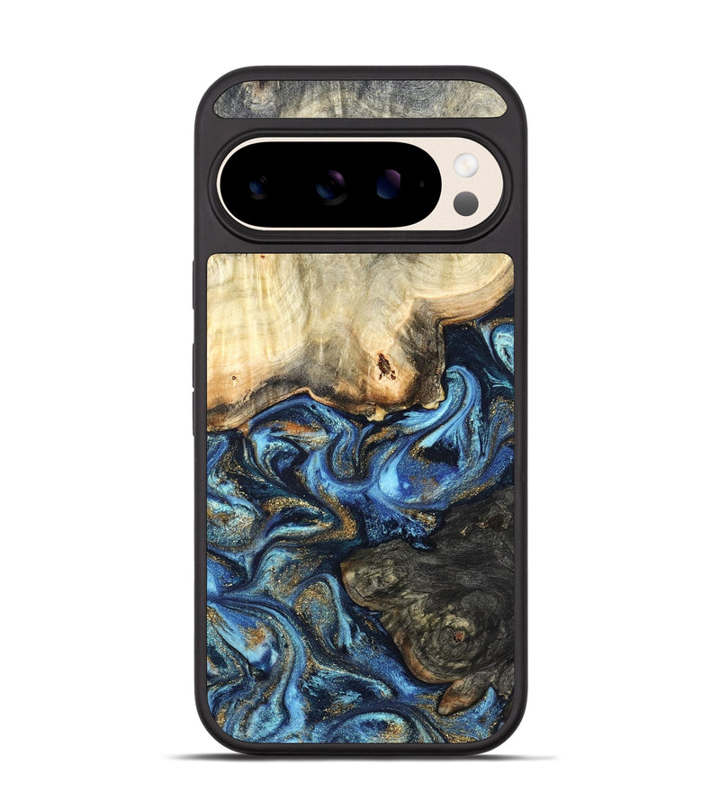 Pixel 10 Wood Phone Case - Lonnie (Teal & Gold, 820764)