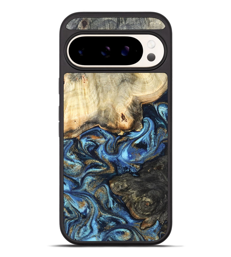 Pixel 10 Pro XL Wood Phone Case - Lonnie (Teal & Gold, 820764)