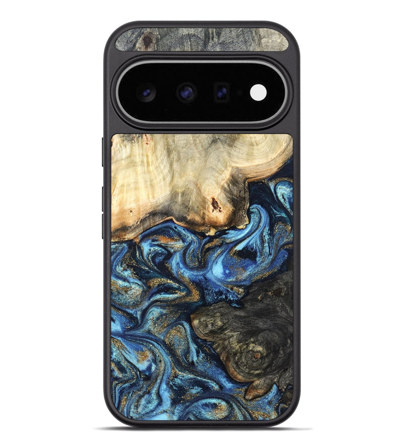 Pixel 11 Pro XL Wood Phone Case - Lonnie (Teal & Gold, 820764)