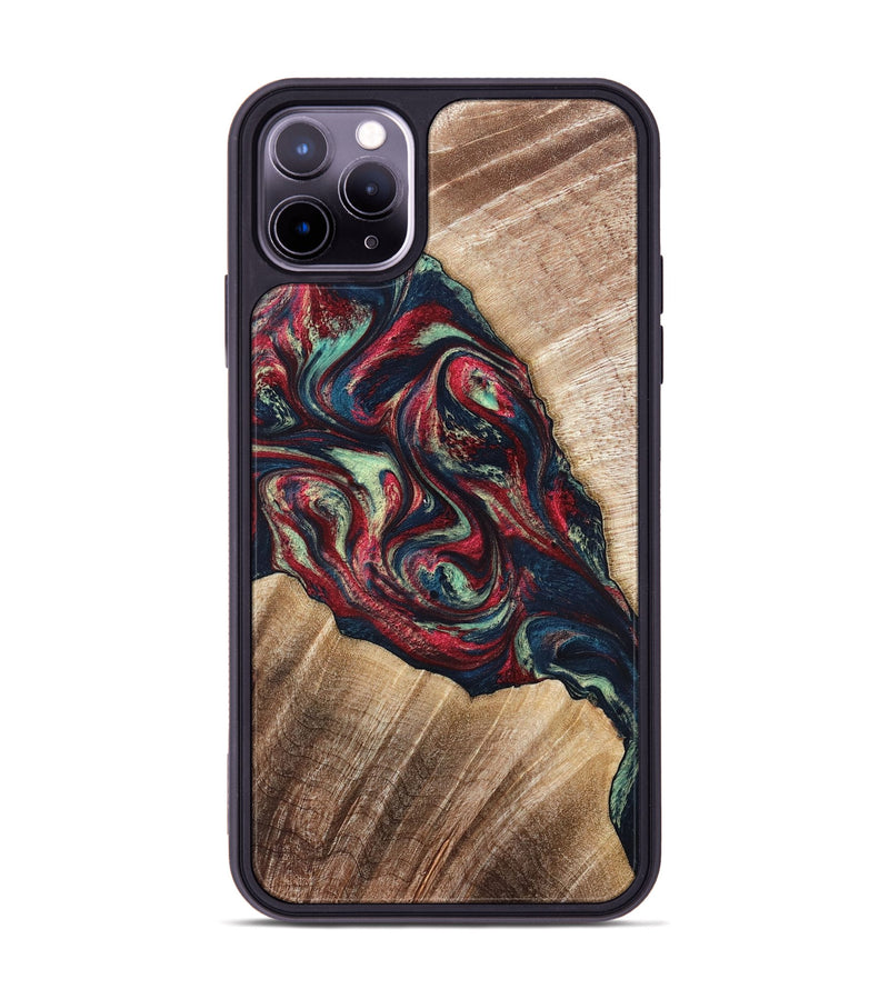 iPhone 11 Pro Max Wood Phone Case - Maximo (Red, 820767)