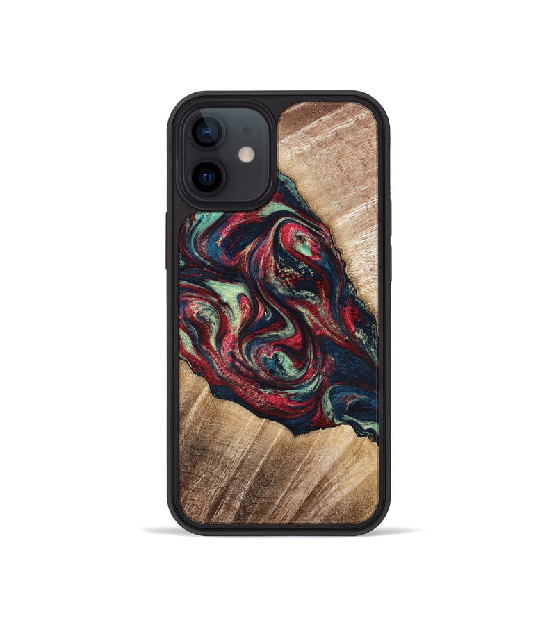 iPhone 12 mini Wood Phone Case - Maximo (Red, 820767)