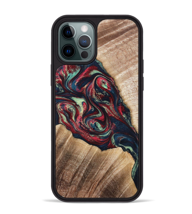 iPhone 12 Pro Max Wood Phone Case - Maximo (Red, 820767)