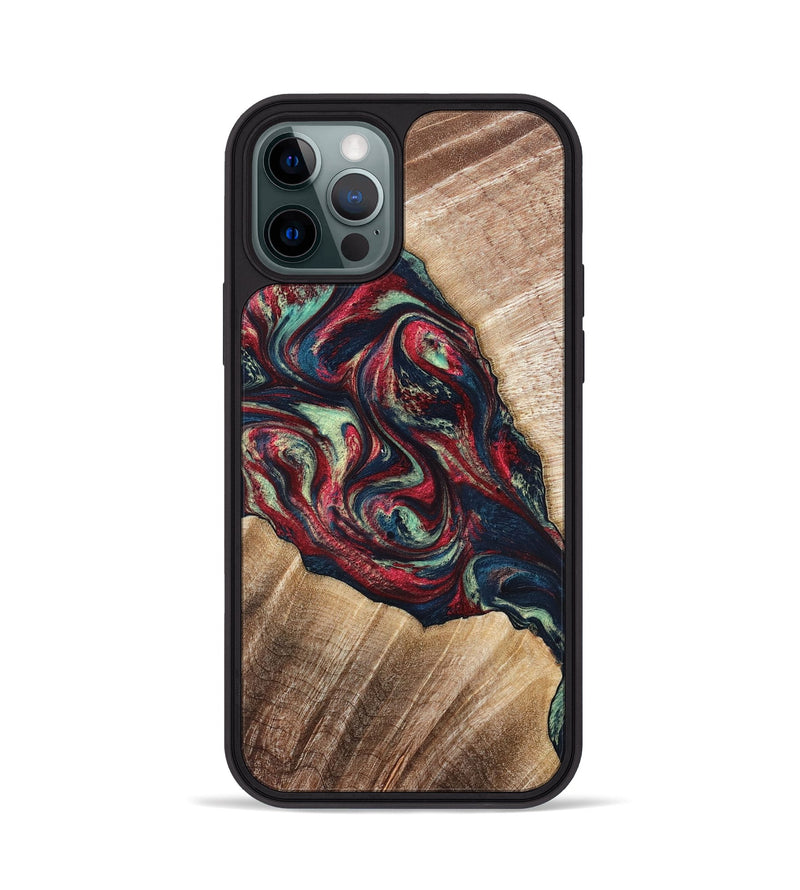 iPhone 12 Pro Wood Phone Case - Maximo (Red, 820767)