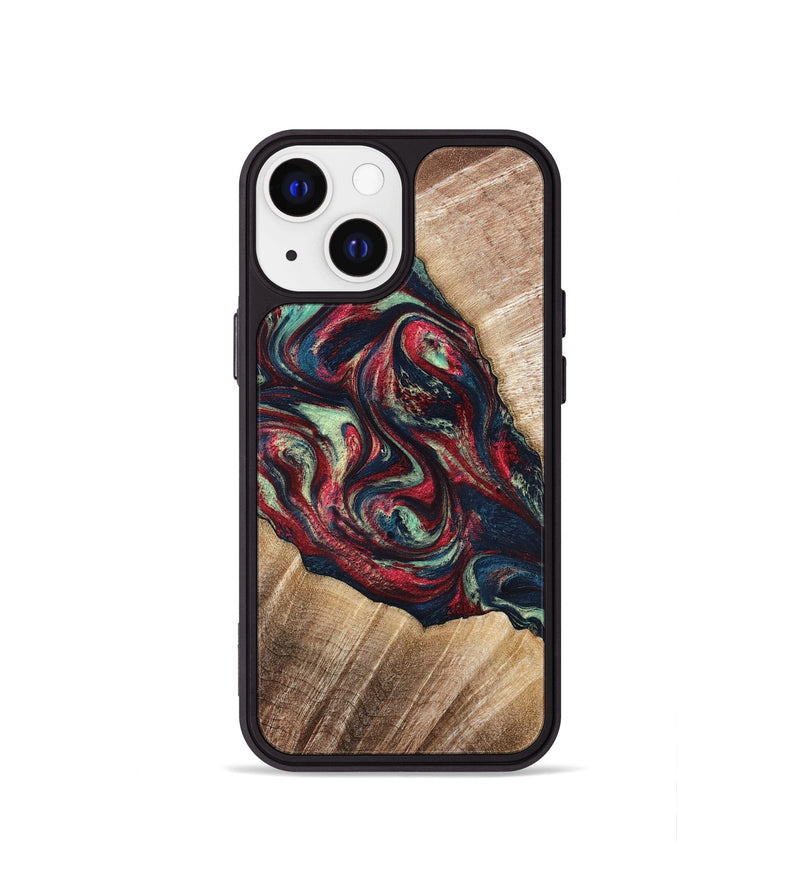 iPhone 13 mini Wood Phone Case - Maximo (Red, 820767)
