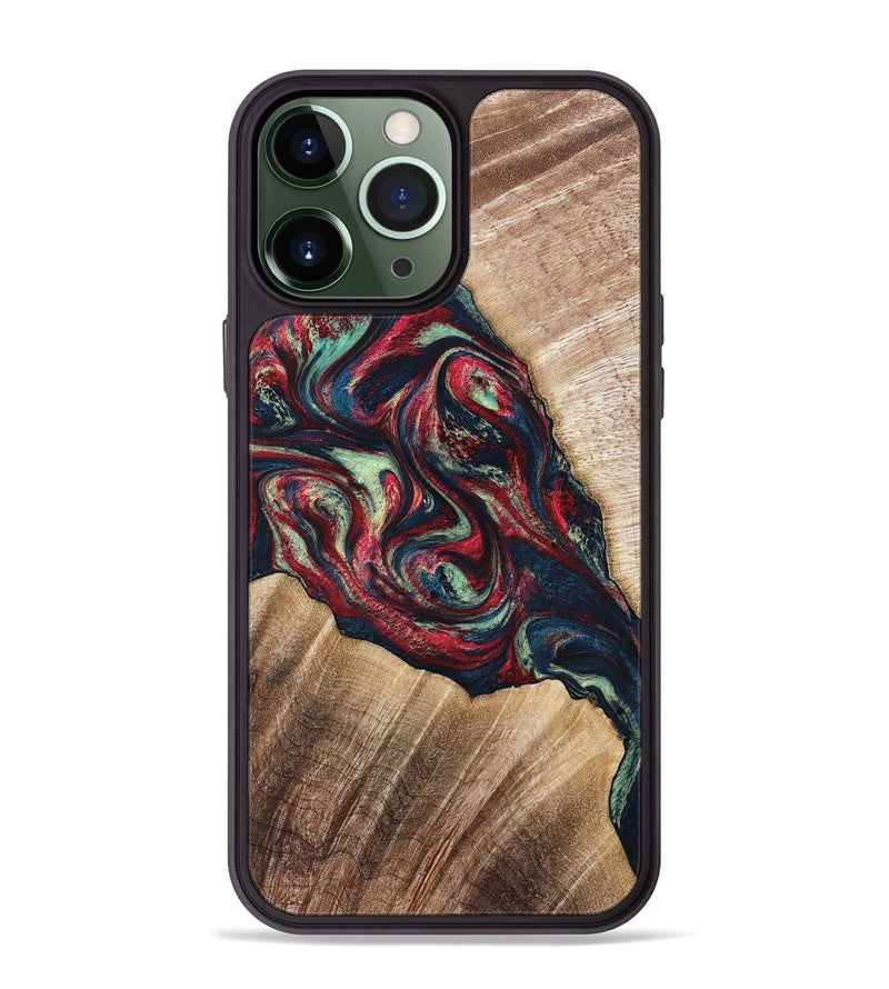 iPhone 13 Pro Max Wood Phone Case - Maximo (Red, 820767)