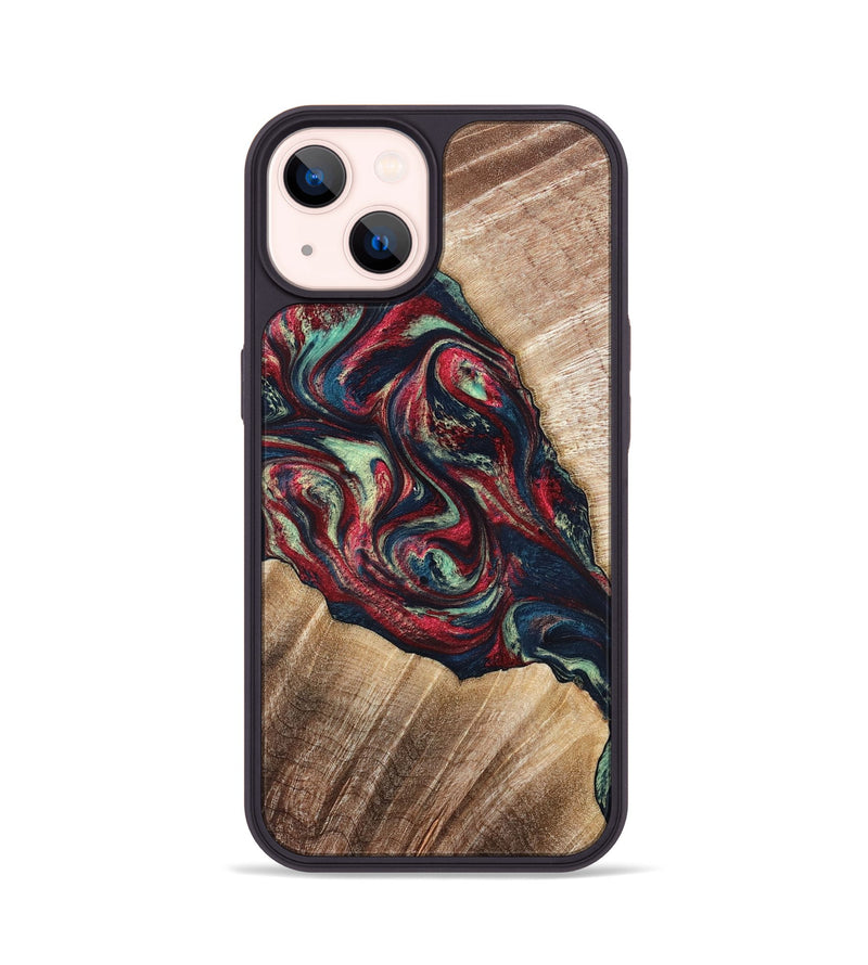 iPhone 14 Wood Phone Case - Maximo (Red, 820767)