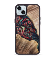 iPhone 15 Plus Wood Phone Case - Maximo (Red, 820767)