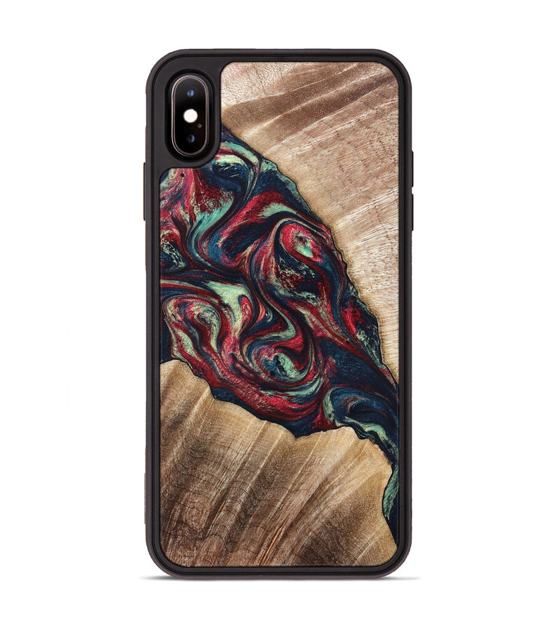 iPhone Xs Max Wood Phone Case - Maximo (Red, 820767)