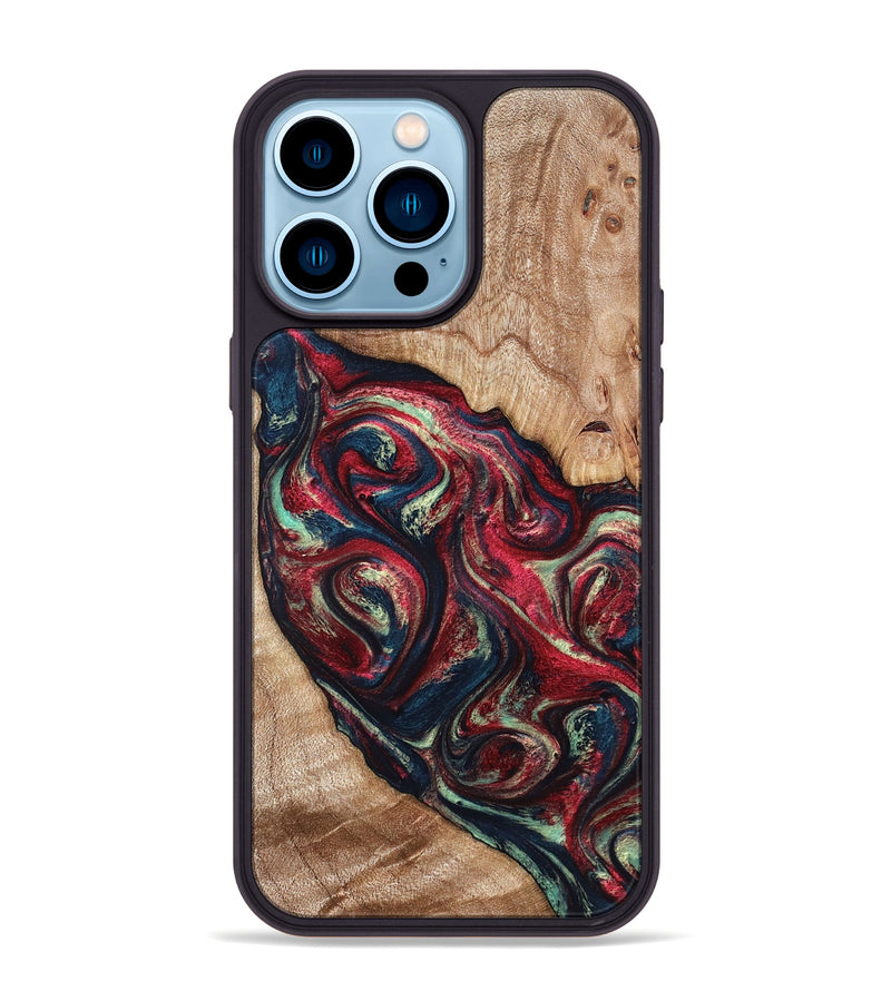 iPhone 14 Pro Max Wood Phone Case - Grover (Red, 820772)