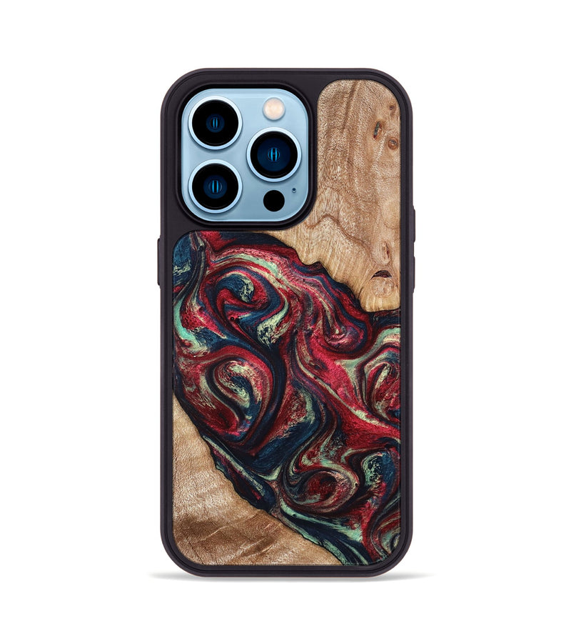 iPhone 14 Pro Wood Phone Case - Grover (Red, 820772)