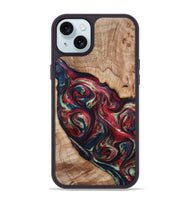 iPhone 15 Plus Wood Phone Case - Grover (Red, 820772)