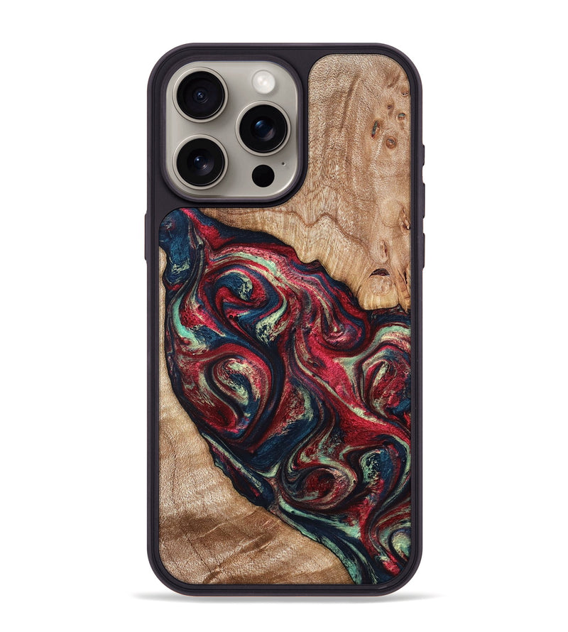 iPhone 15 Pro Max Wood Phone Case - Grover (Red, 820772)