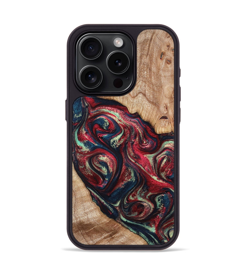 iPhone 15 Pro Wood Phone Case - Grover (Red, 820772)
