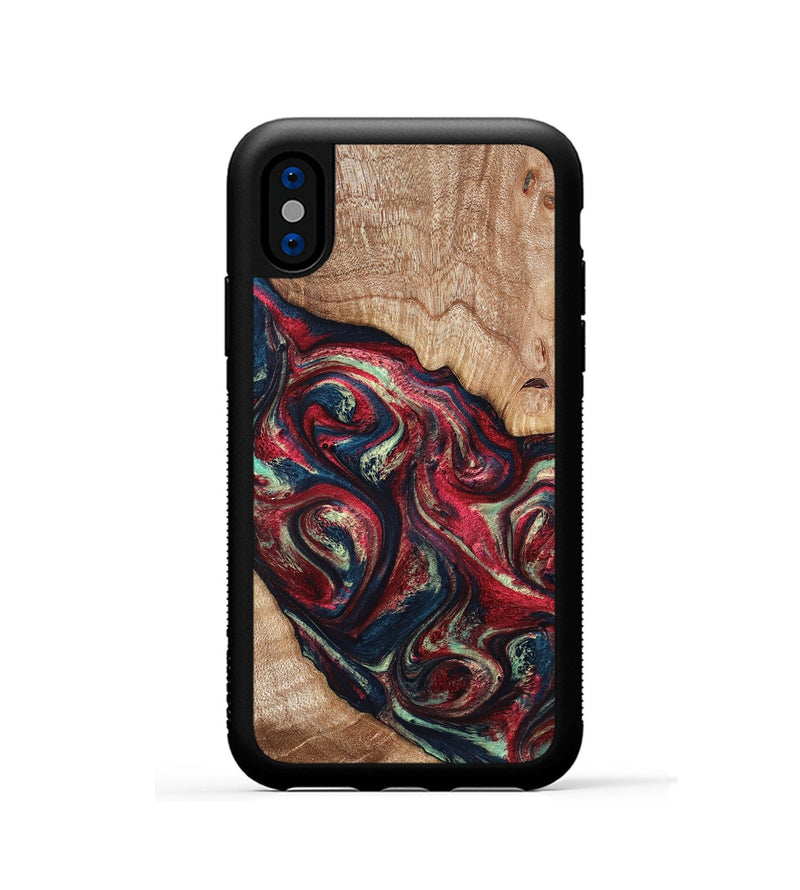 iPhone Xs Wood Phone Case - Grover (Red, 820772)