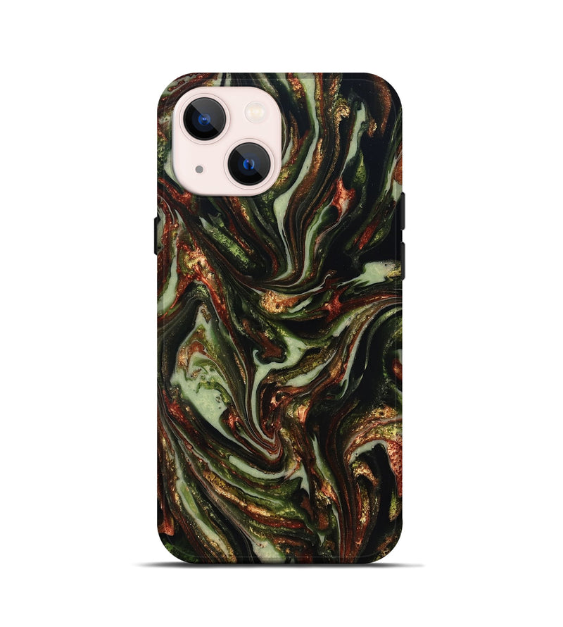 iPhone 13 mini ResinArt Live Edge Phone Case - Dorthy (Green, 820802)