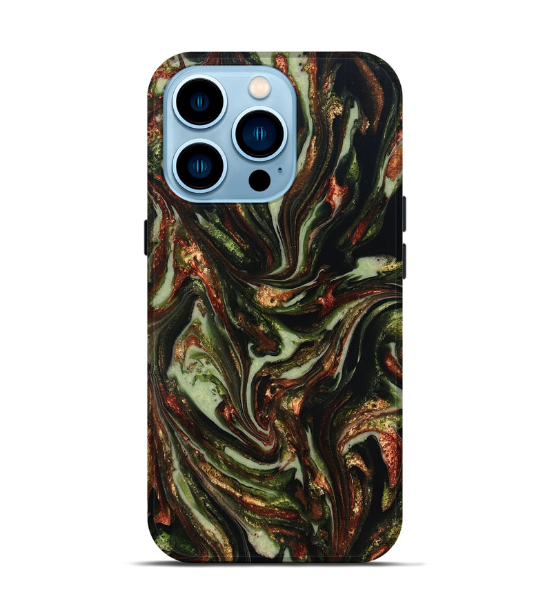 iPhone 14 Pro ResinArt Live Edge Phone Case - Dorthy (Green, 820802)