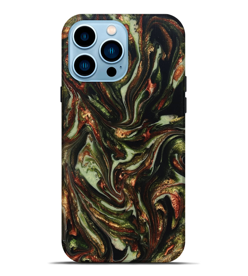 iPhone 14 Pro Max ResinArt Live Edge Phone Case - Dorthy (Green, 820802)
