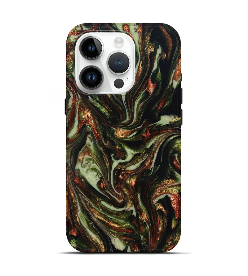 iPhone 15 Pro ResinArt Live Edge Phone Case - Dorthy (Green, 820802)