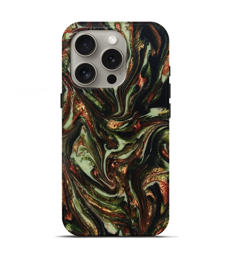 iPhone 16 Pro ResinArt Live Edge Phone Case - Dorthy (Green, 820802)