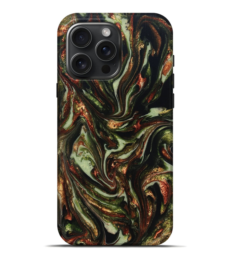 iPhone 16 Pro Max ResinArt Live Edge Phone Case - Dorthy (Green, 820802)