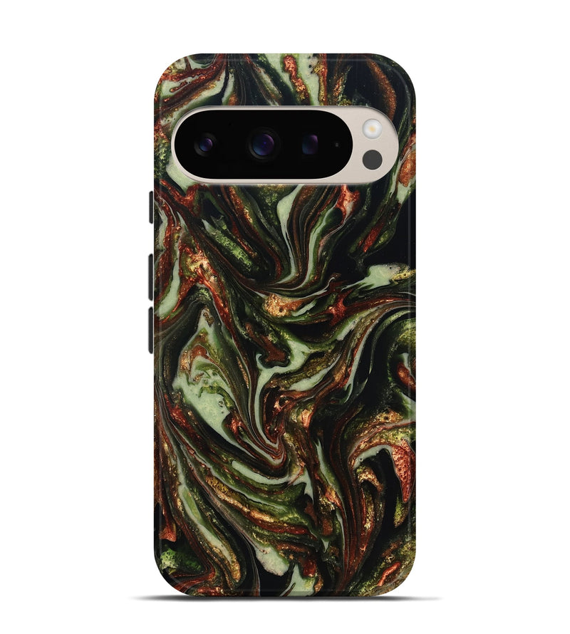 Pixel 9 ResinArt Live Edge Phone Case - Dorthy (Green, 820802)