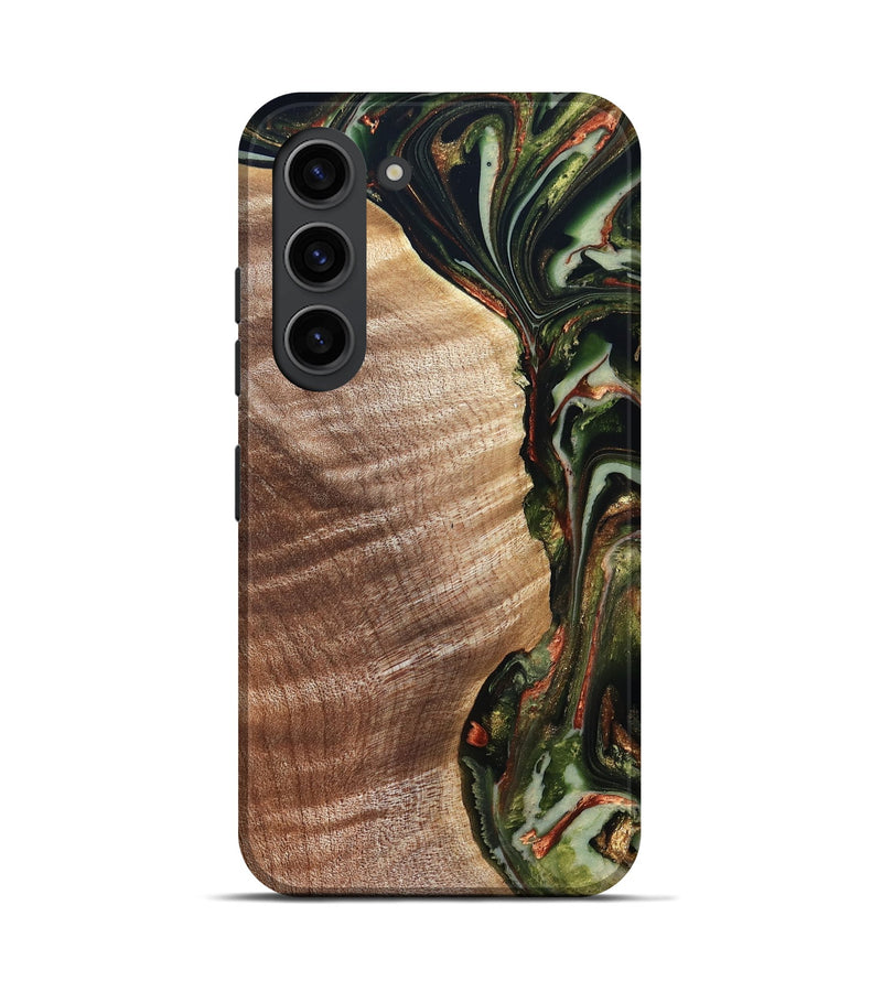 Galaxy S23 Wood Live Edge Phone Case - Yoselin (Green, 820803)