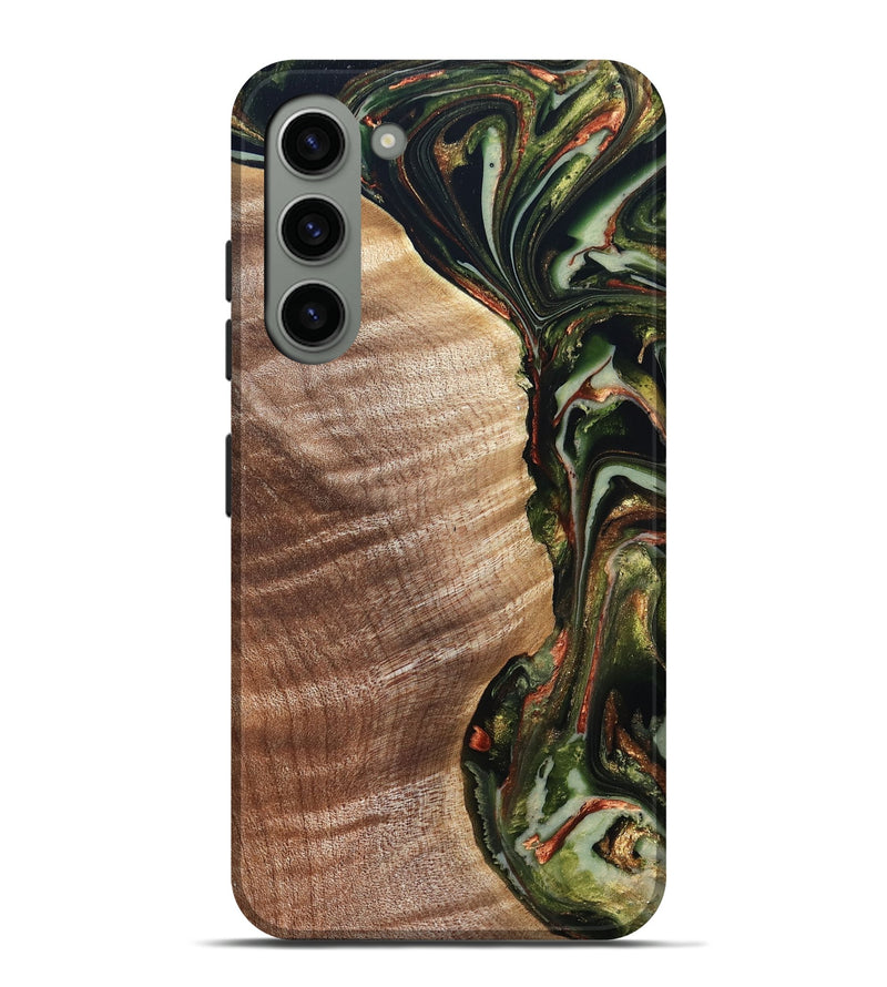 Galaxy S23 Plus Wood Live Edge Phone Case - Yoselin (Green, 820803)