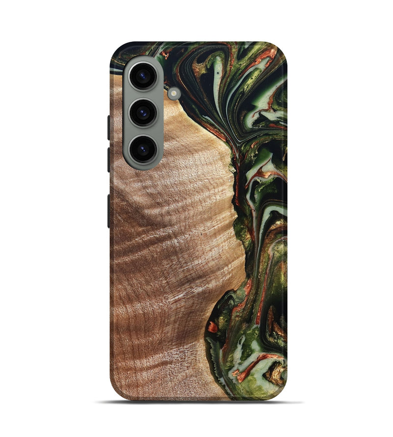 Galaxy S24 Wood Live Edge Phone Case - Yoselin (Green, 820803)