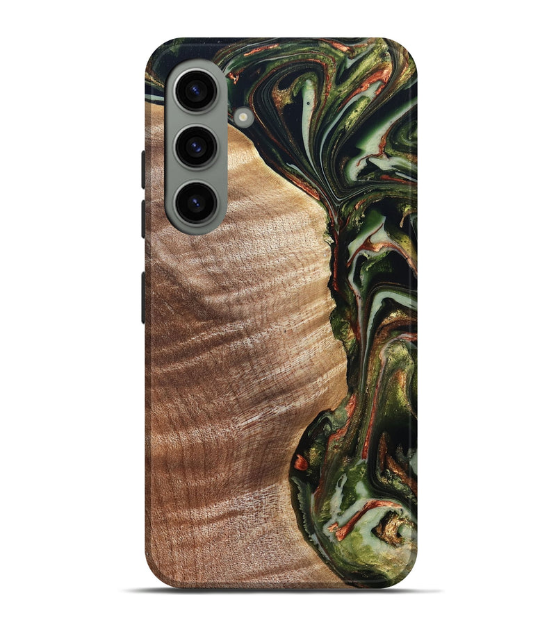 Galaxy S24 Plus Wood Live Edge Phone Case - Yoselin (Green, 820803)