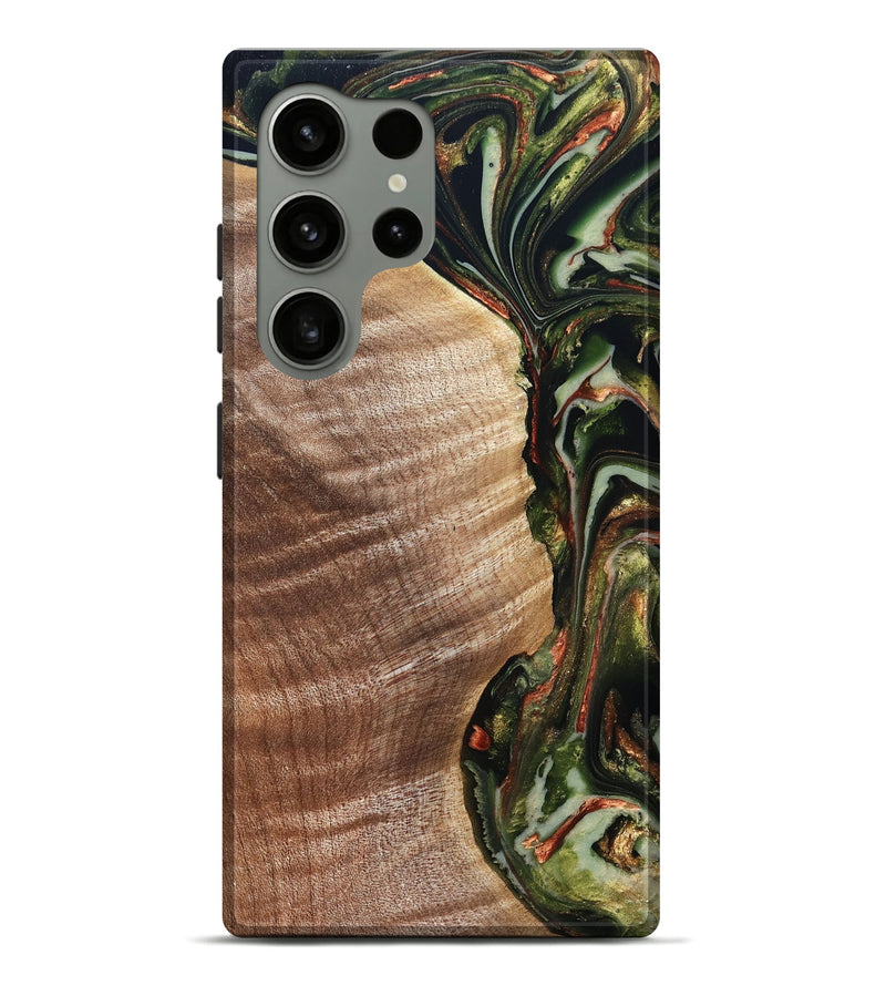 Galaxy S24 Ultra Wood Live Edge Phone Case - Yoselin (Green, 820803)