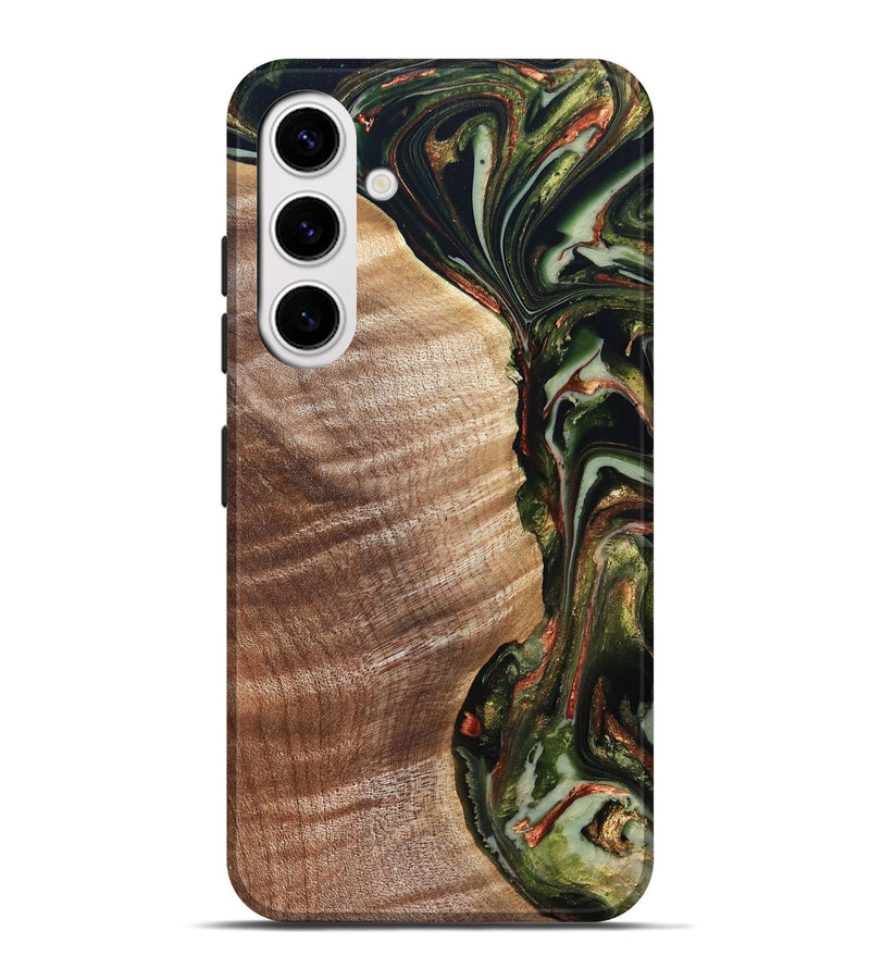 Galaxy S25 Plus Wood Live Edge Phone Case - Yoselin (Green, 820803)