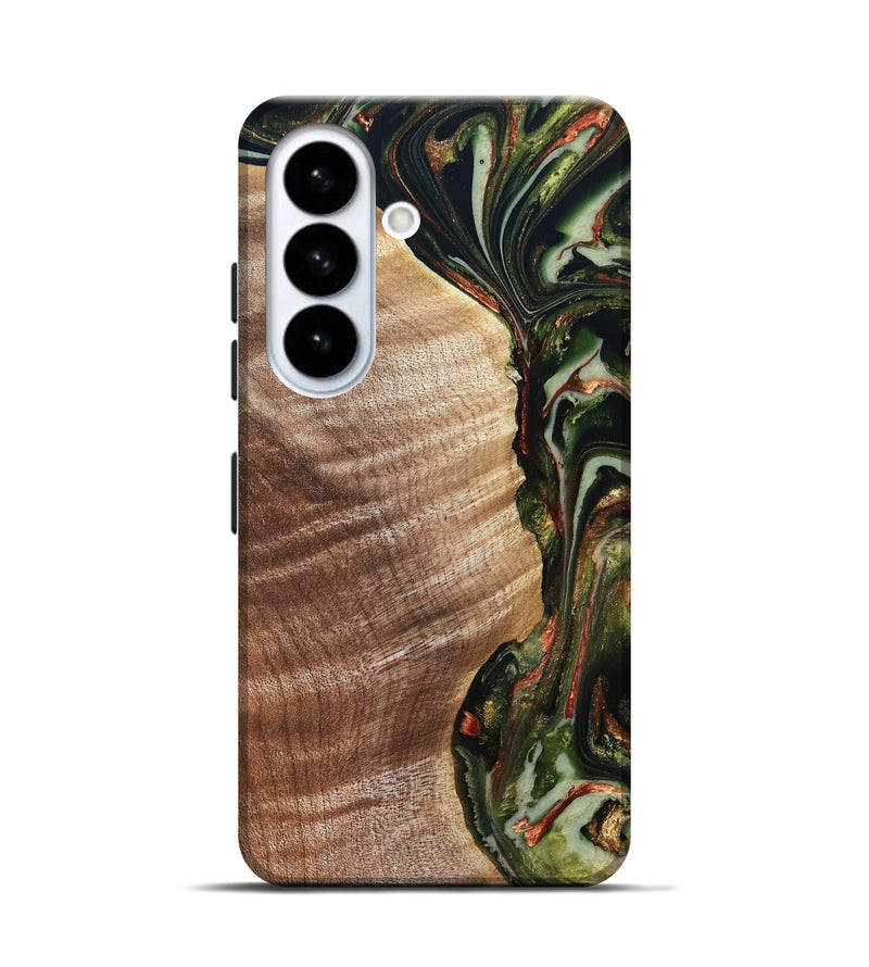 Galaxy S26 Wood Live Edge Phone Case - Yoselin (Green, 820803)