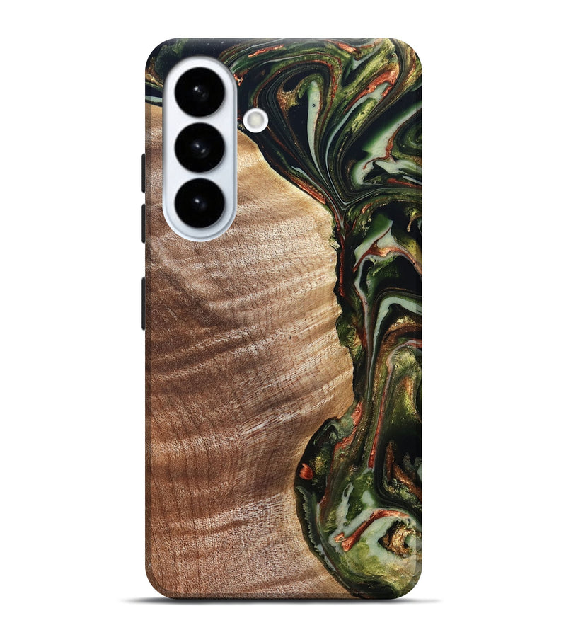 Galaxy S26 Plus Wood Live Edge Phone Case - Yoselin (Green, 820803)