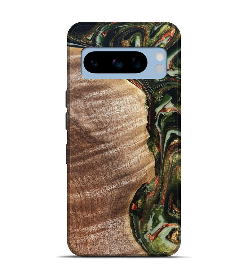 Pixel 8 Pro Wood Live Edge Phone Case - Yoselin (Green, 820803)