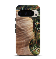 Pixel 9 Wood Live Edge Phone Case - Yoselin (Green, 820803)