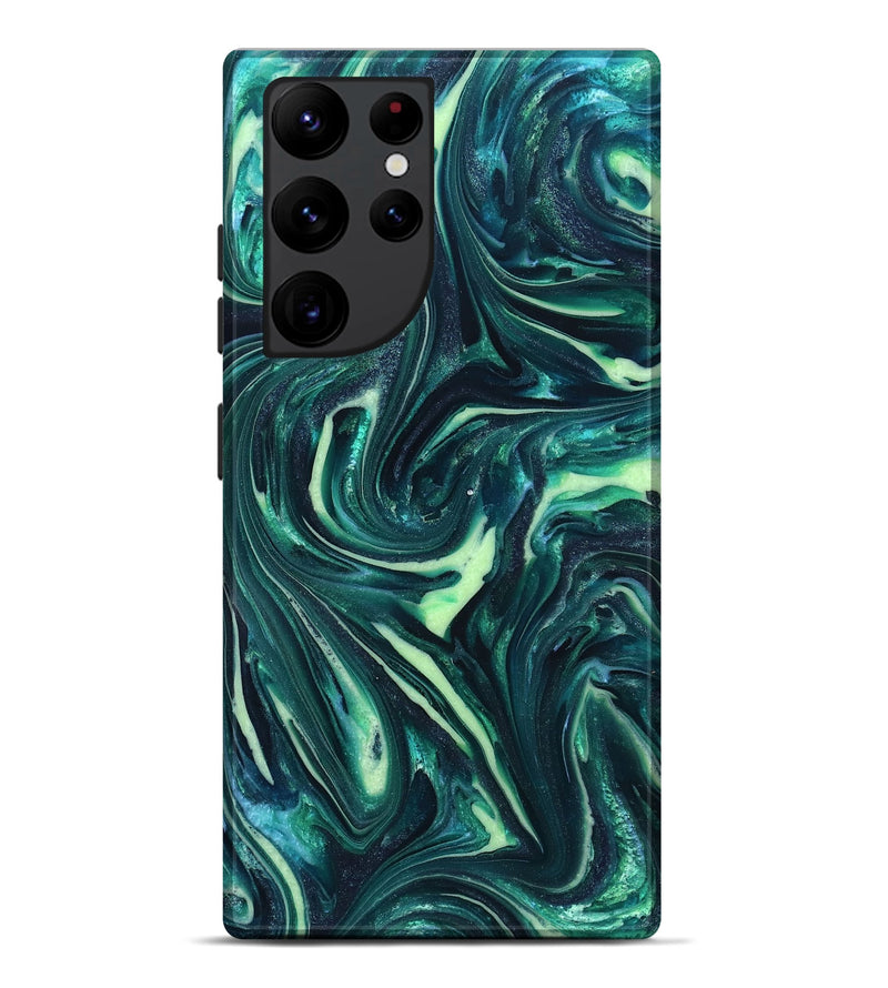 Galaxy S22 Ultra ResinArt Live Edge Phone Case - Fabian (Green, 820804)