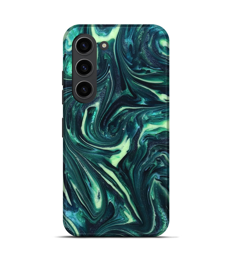 Galaxy S23 ResinArt Live Edge Phone Case - Fabian (Green, 820804)