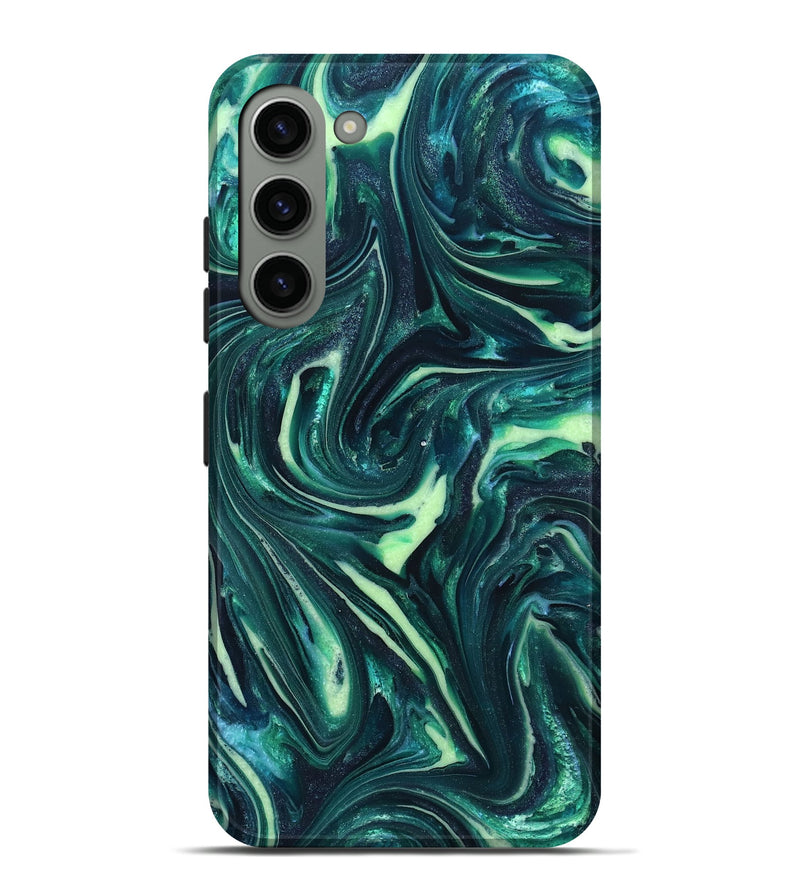 Galaxy S23 Plus ResinArt Live Edge Phone Case - Fabian (Green, 820804)