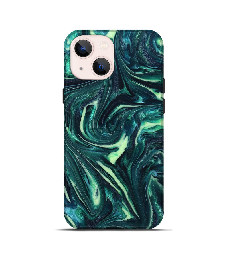 iPhone 13 mini ResinArt Live Edge Phone Case - Fabian (Green, 820804)