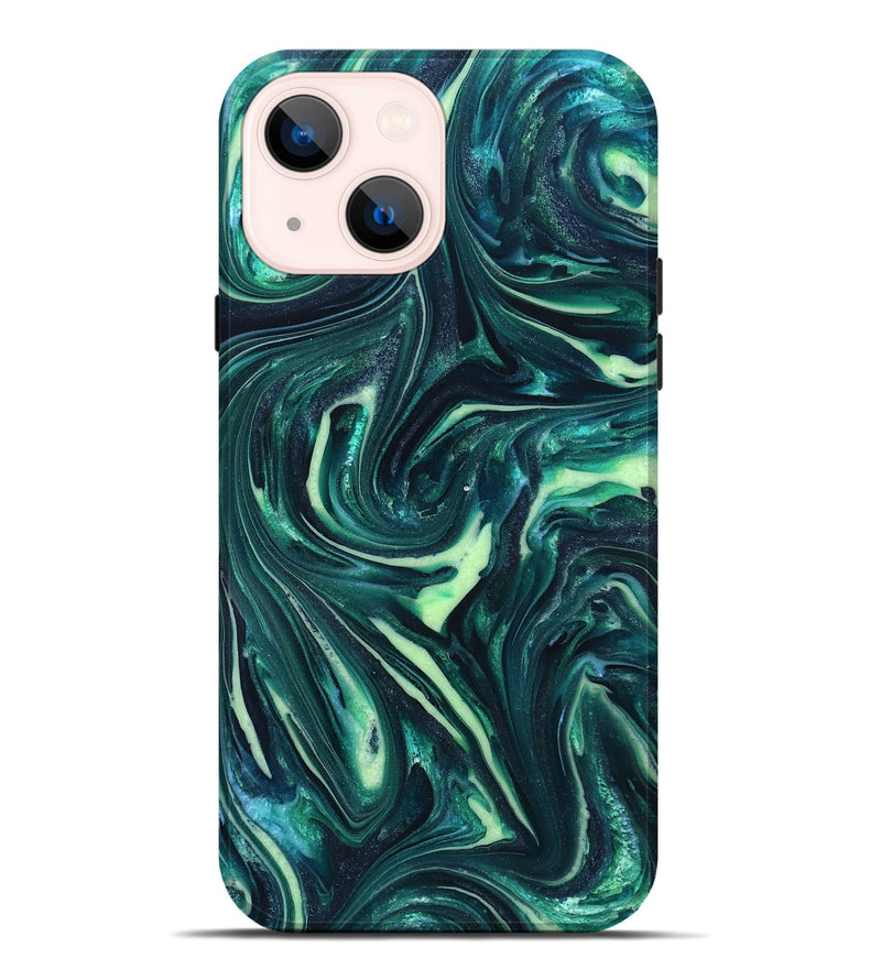 iPhone 14 Plus ResinArt Live Edge Phone Case - Fabian (Green, 820804)