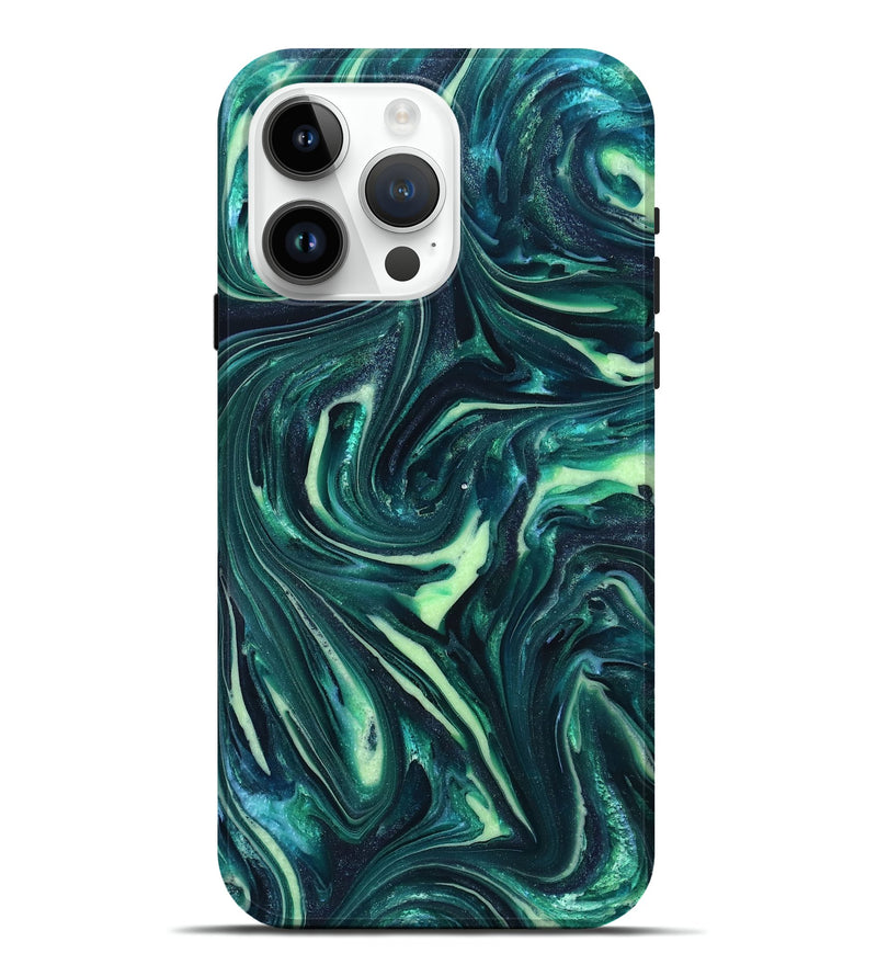 iPhone 15 Pro Max ResinArt Live Edge Phone Case - Fabian (Green, 820804)