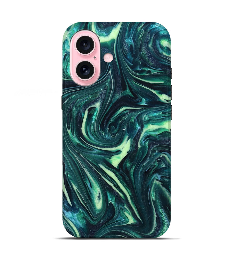 iPhone 17 ResinArt Live Edge Phone Case - Fabian (Green, 820804)